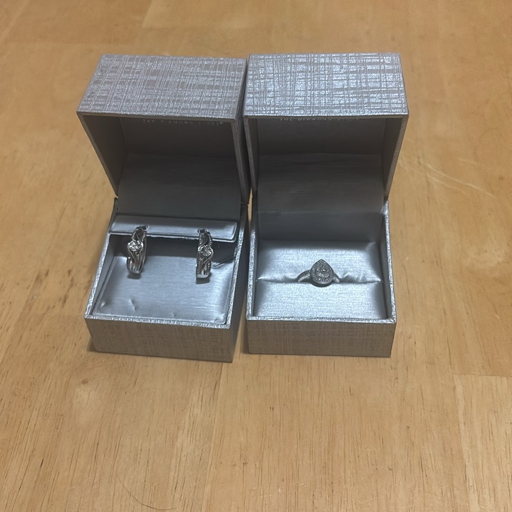 Sales sterling silver Ring and Earrings set